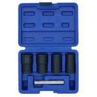 5pc 1/2" Twist Socket Broken Studs Nuts Wheel Lock Nut Remover 17mm - 22mm
