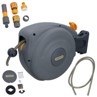 Hozelock Auto Rewind Garden Hose Reel with 10 Metres Hose Watering Wall Mounted