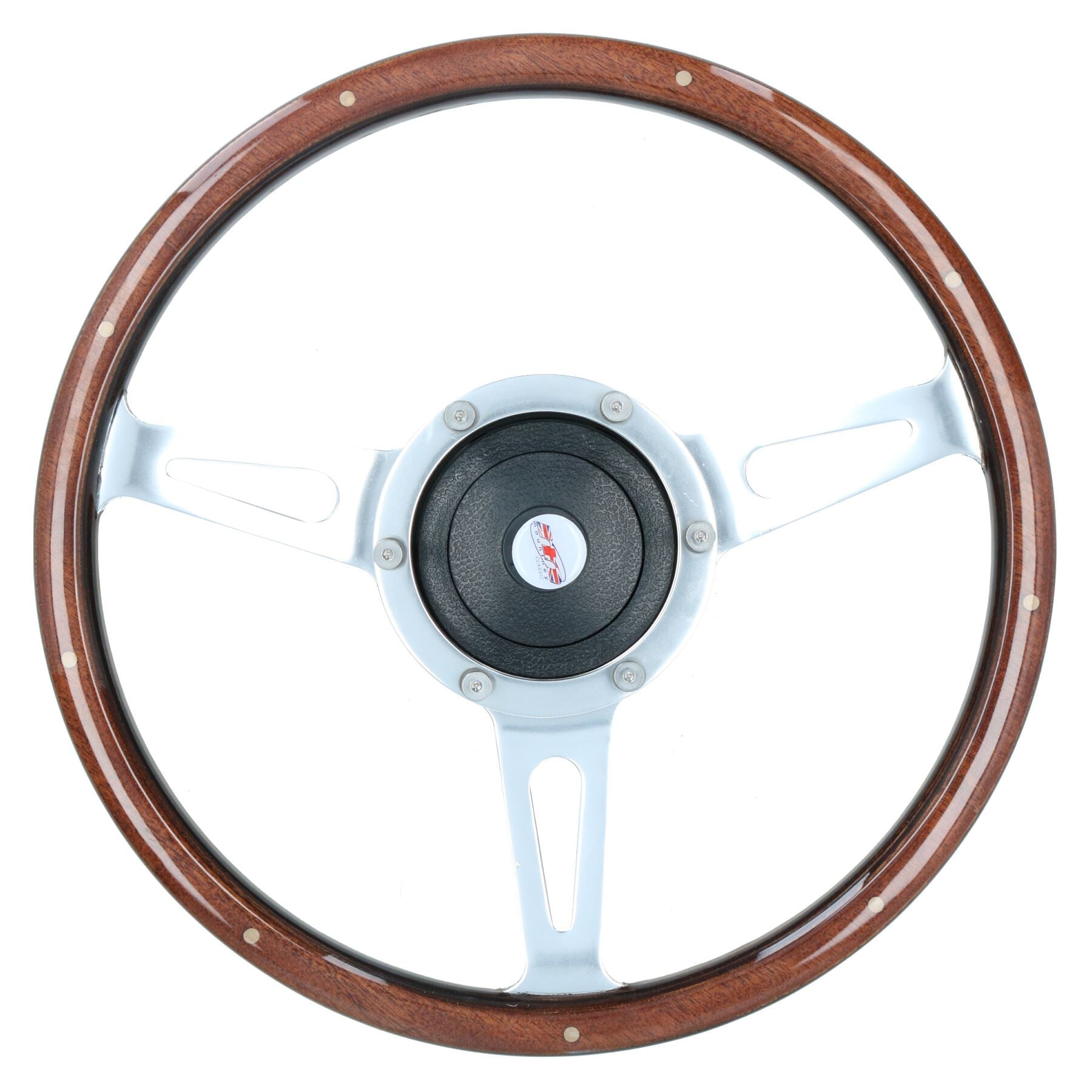 Traditional Classic Car Woodrim Steering Wheel & Boss to fit Range Rover - All Years