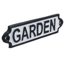 Garden Cast Iron Sign Plaque Door Wall House Gate Fence Post Yard Shed