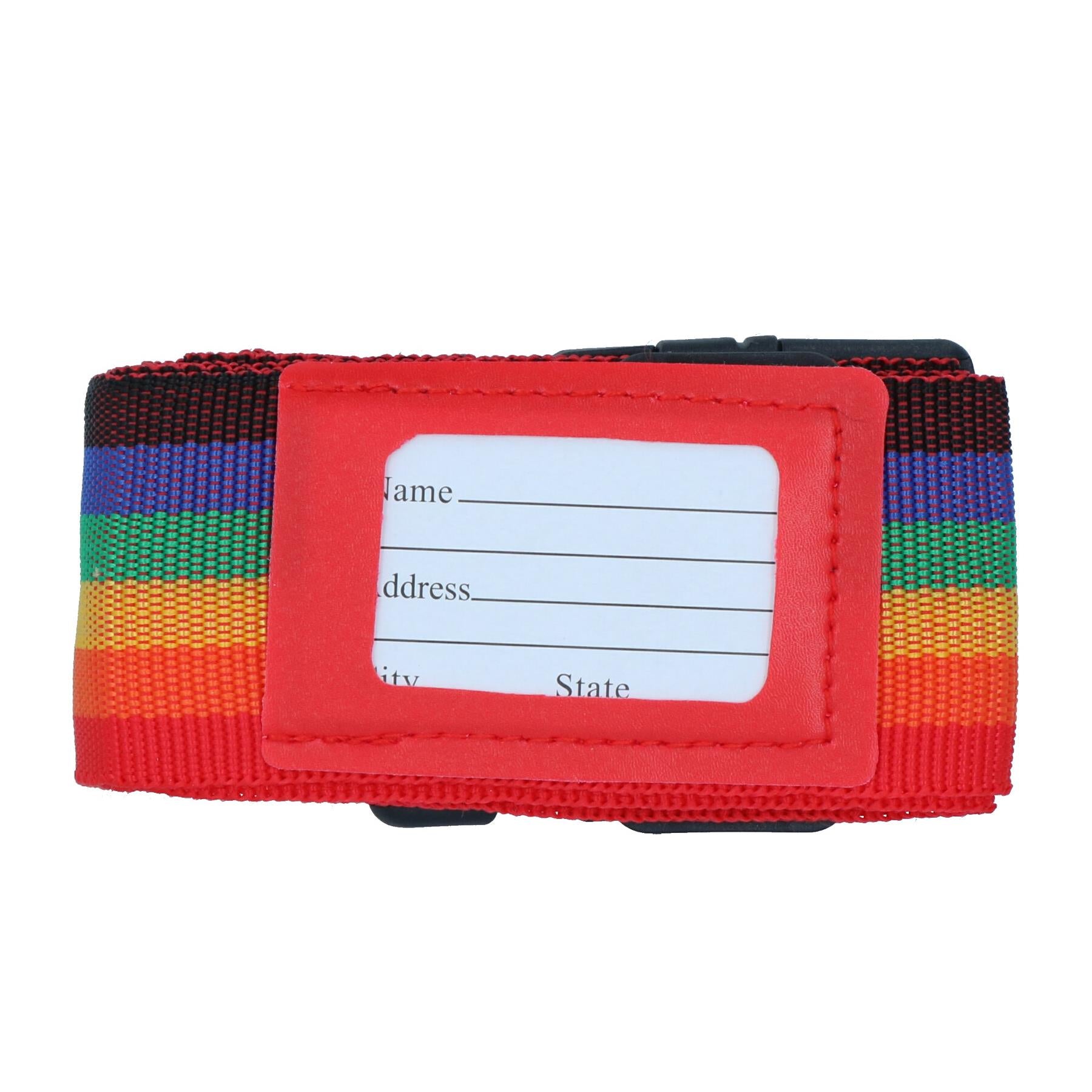 Adjustable Multicoloured Rainbow Luggage Suitcase Belt Strap Travel with Tags