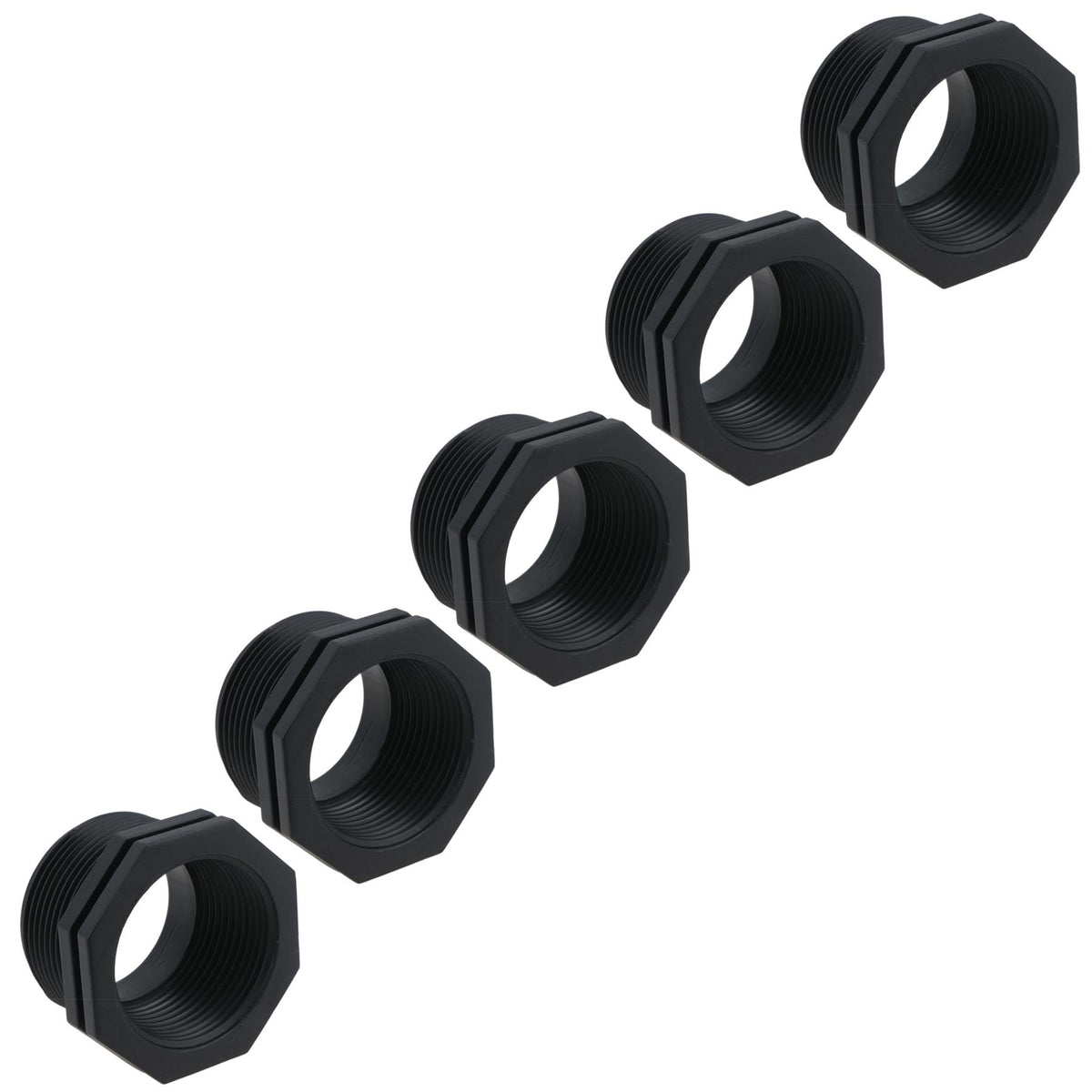 Polypropylene PP 1-1/2in – 1-1/4in Female – Male Pipe Threaded Reducing Bush