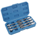 7pc 3/8" Drive Ball Ended Metric Extra Long Allen Hex Keys 3 - 10mm Bit Sockets