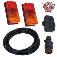 Trailer Light Wiring Kit - Medium Lights, Plug, Junction Box, 5m Wire, Terminals