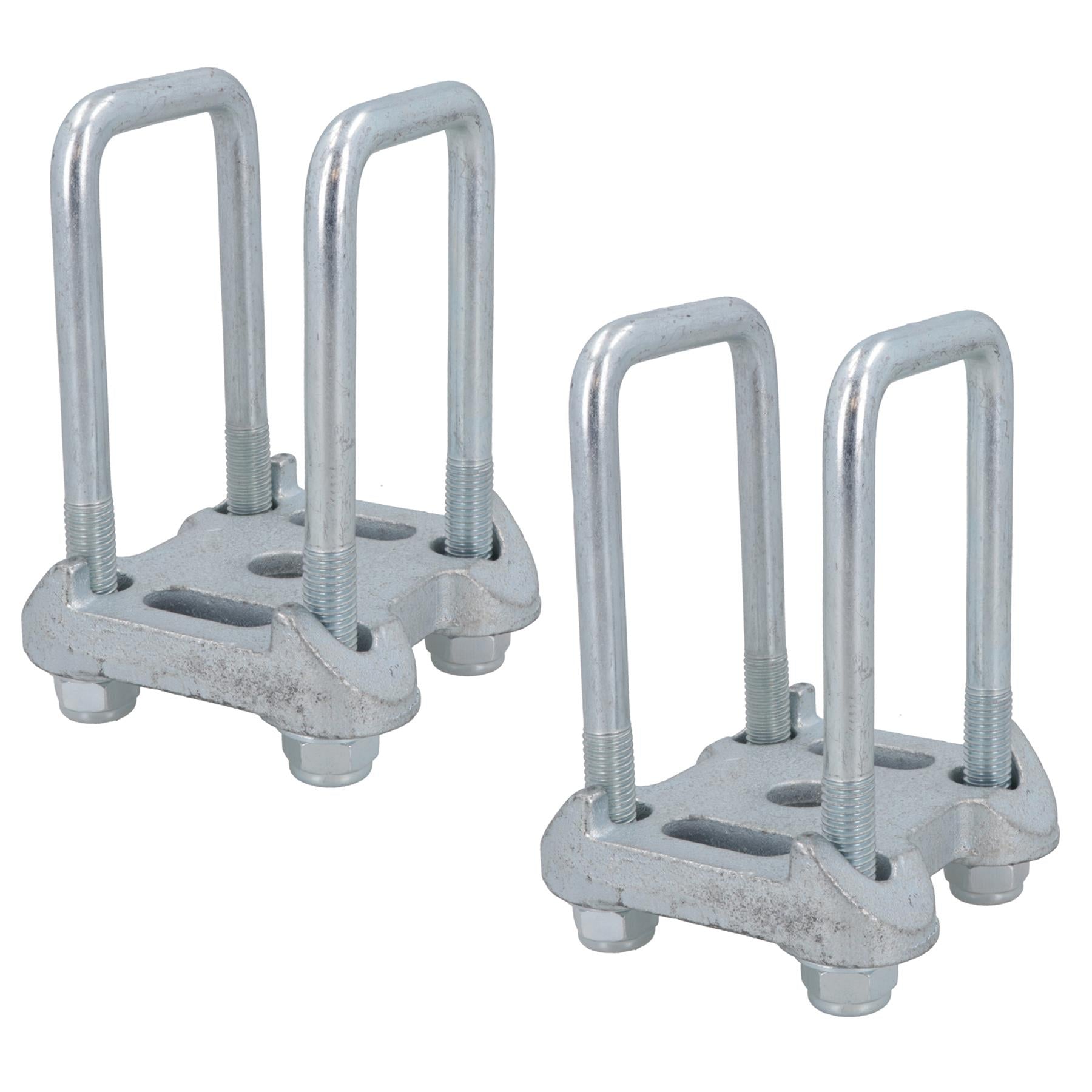 4 U-Bolzen 2 Grundplatten für Ifor Williams Twin Parabolic Blattfeder 115x53mm