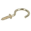 1 Inch / 25mm Cup Hook Screws Picture Curtain Hangers Fasteners Brass Coated