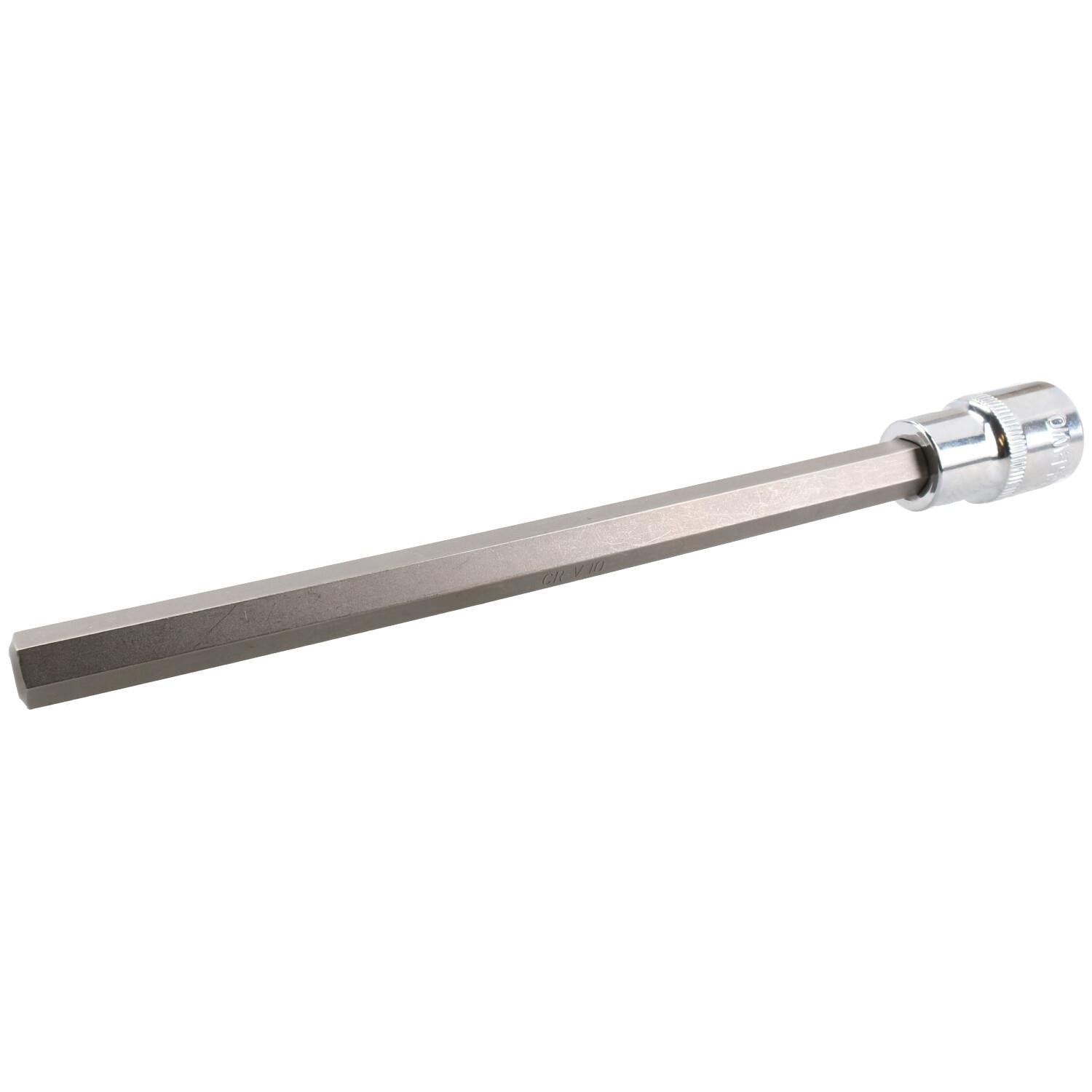 10mm Hex Allen Key Long Bit Internal Socket Metric 1/2" Drive 200mm Length Cr-V