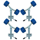 4 Pack Boat Roller Wing Bracket & Stem Post with Non Marking Rollers Trailer