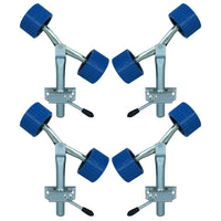 4 Pack Boat Roller Wing Bracket & Stem Post with Non Marking Rollers Trailer