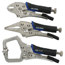 3pc Mini Welding Clamp Pliers Fast Quick Release Fastener C Clamp Long Nose