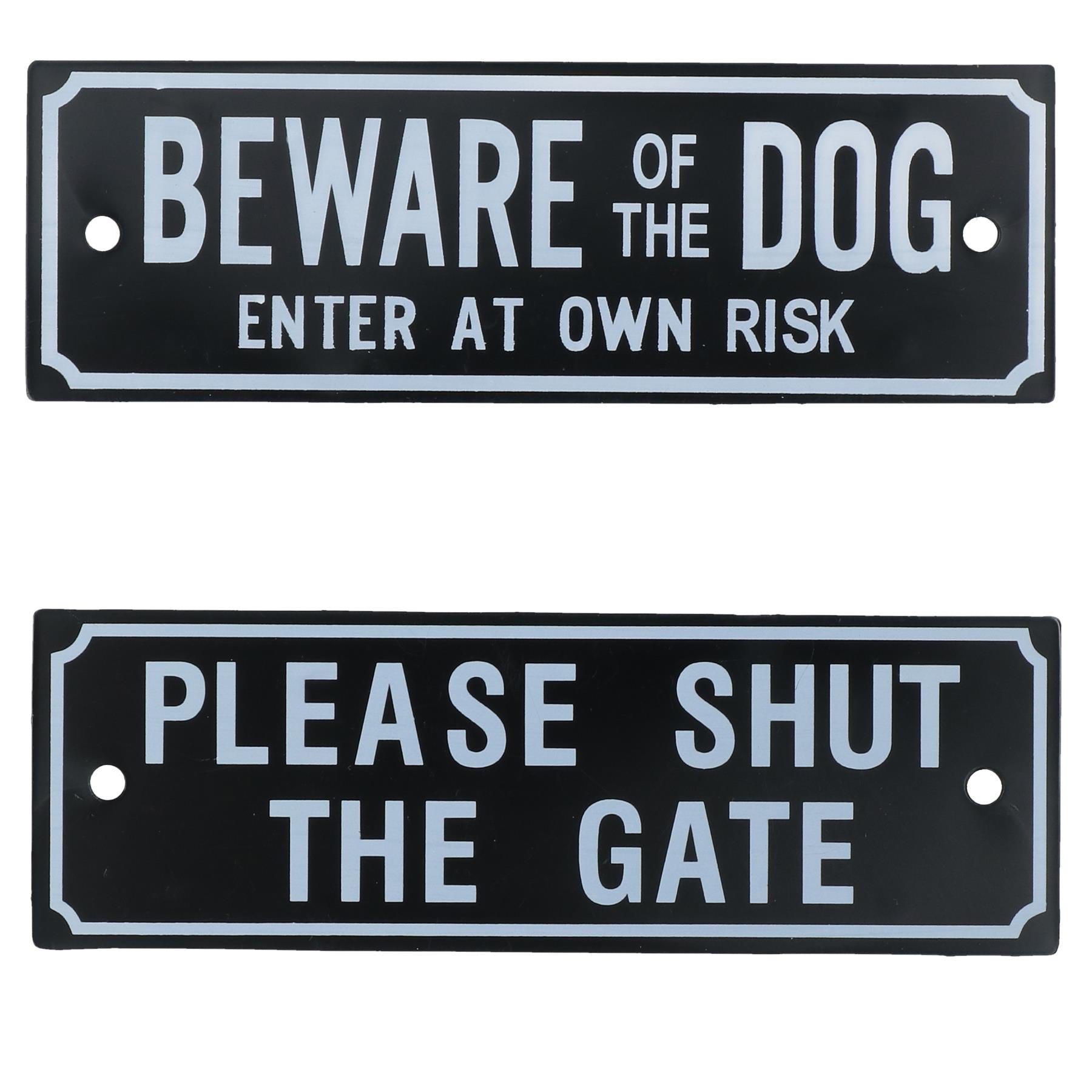 Garden Gate Signs - 'Beware of Dog' OR 'Shut the Gate' Dog Warning SIgn