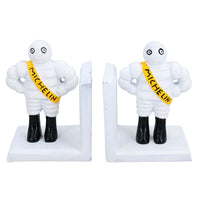 Michelin Man Bookends Ornament Figurine Cast Iron Book Ends Stand Holder