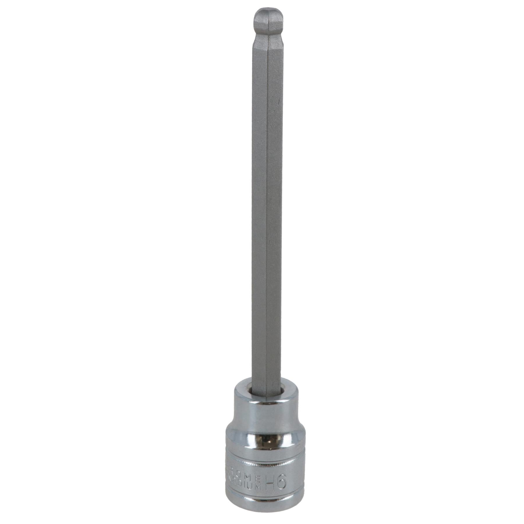 6mm 3/8" Drive Long Ball Ended Hex Allen Key Socket Bit 85mm Deep Reach CR-V