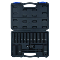 Barre d'extension pour douilles à chocs profondes métriques à entraînement 1/2" + joint universel 10 – 27 mm