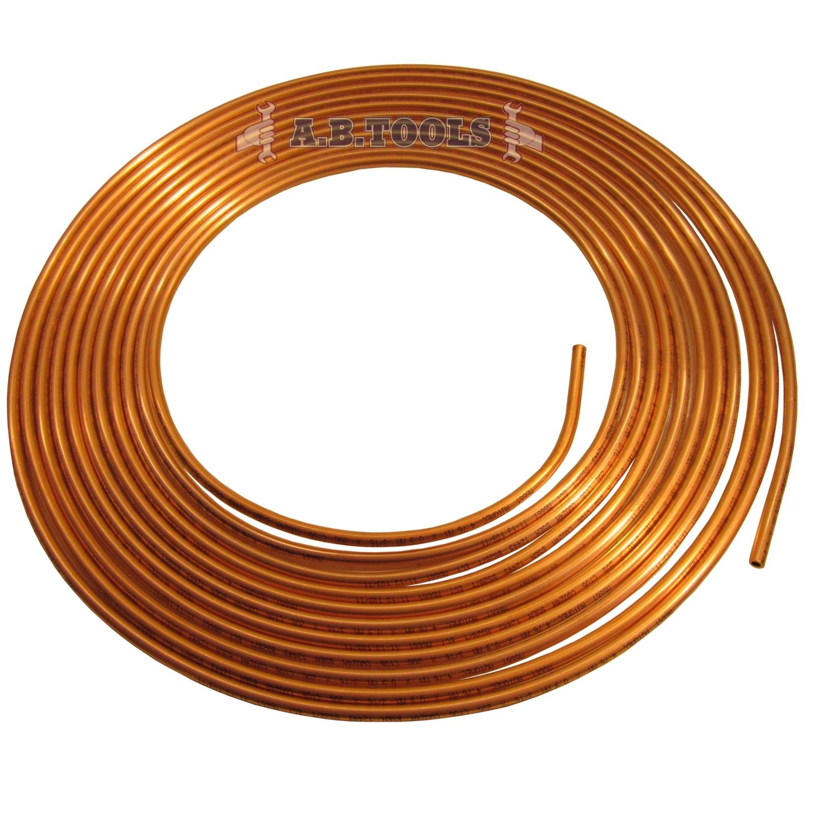Brake Pipe Tube Copper for making Brake & Hydraulic Clutch Lines 7.62m Coil FL25