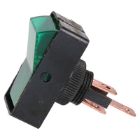 Green Rocker Switch Illuminated ABS Plastic 12V 16 Amp On / Off Car Dashboard