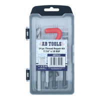 7/16” x 18 BSF Thread Repair Cutter Kit Helicoil Set for Damaged Threads 14pc