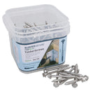 63mm Timber Wood Screws For Railway Sleepers Hex Head Stainless Steel 150pc