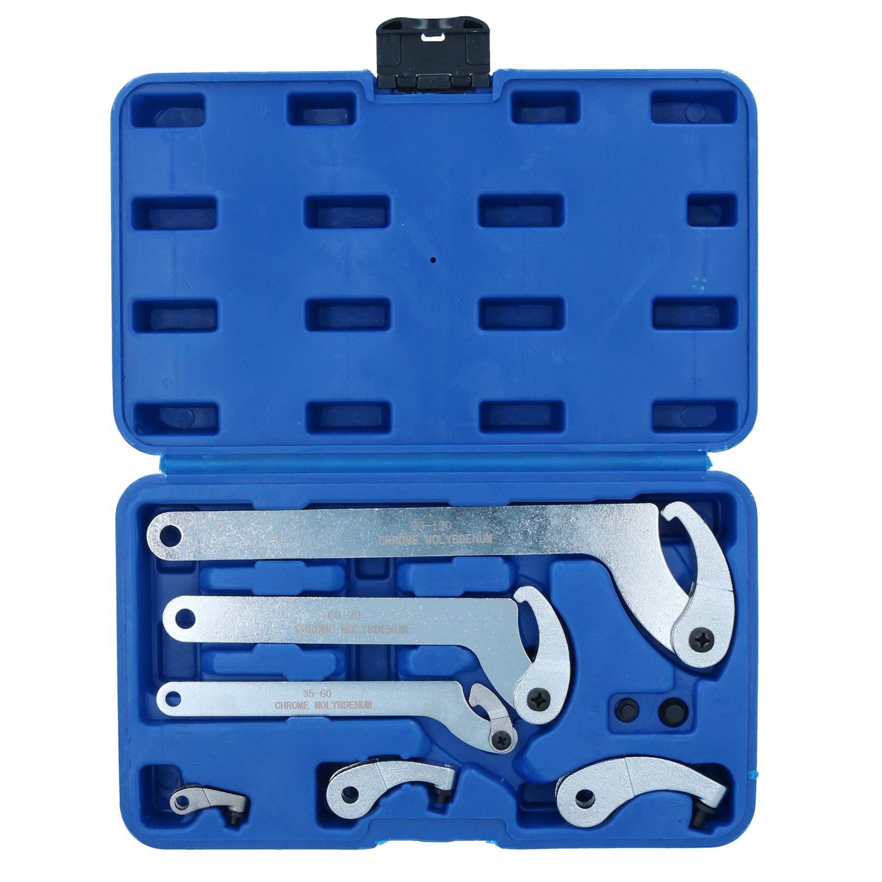 Adjustable Hook And Pin Wrench Spanners C Spanner 35mm - 120mm 6pc Set