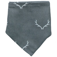 Festive Grey Smart Antler Hygge High Quality Bandanna For Dogs - One Size