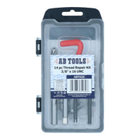 3/8” x 16 UNC Imperial Thread Repair Kit Helicoil Set for Damaged Threads 14pc