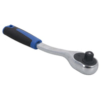 1/2" Drive Curved Ratchet Socket Driver Quick Release 72 Teeth Soft Grip Handle