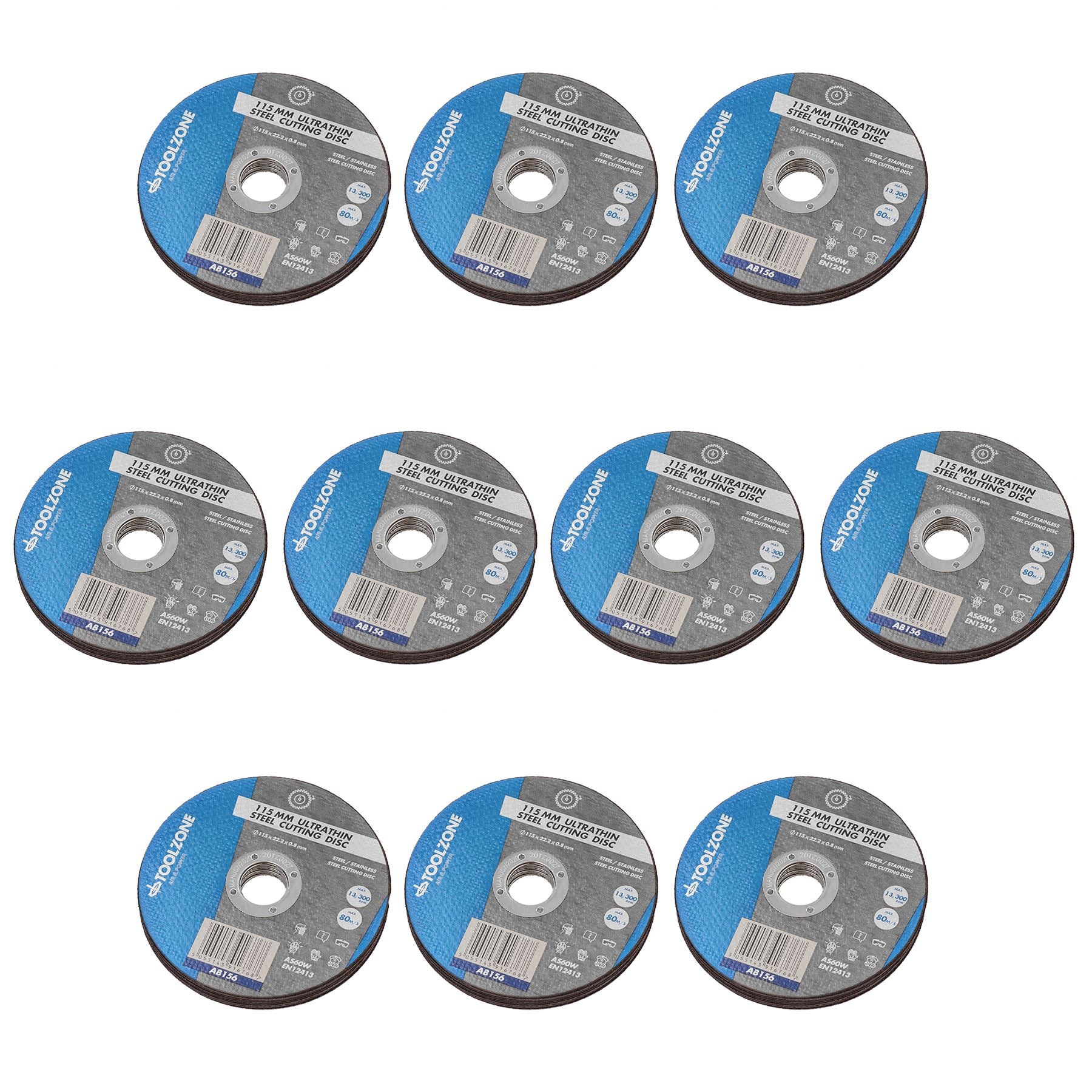 Ultrathin 115mm x 1mm Metal Steel Cutting Discs For 4-1/2” Angle Grinders 100pc