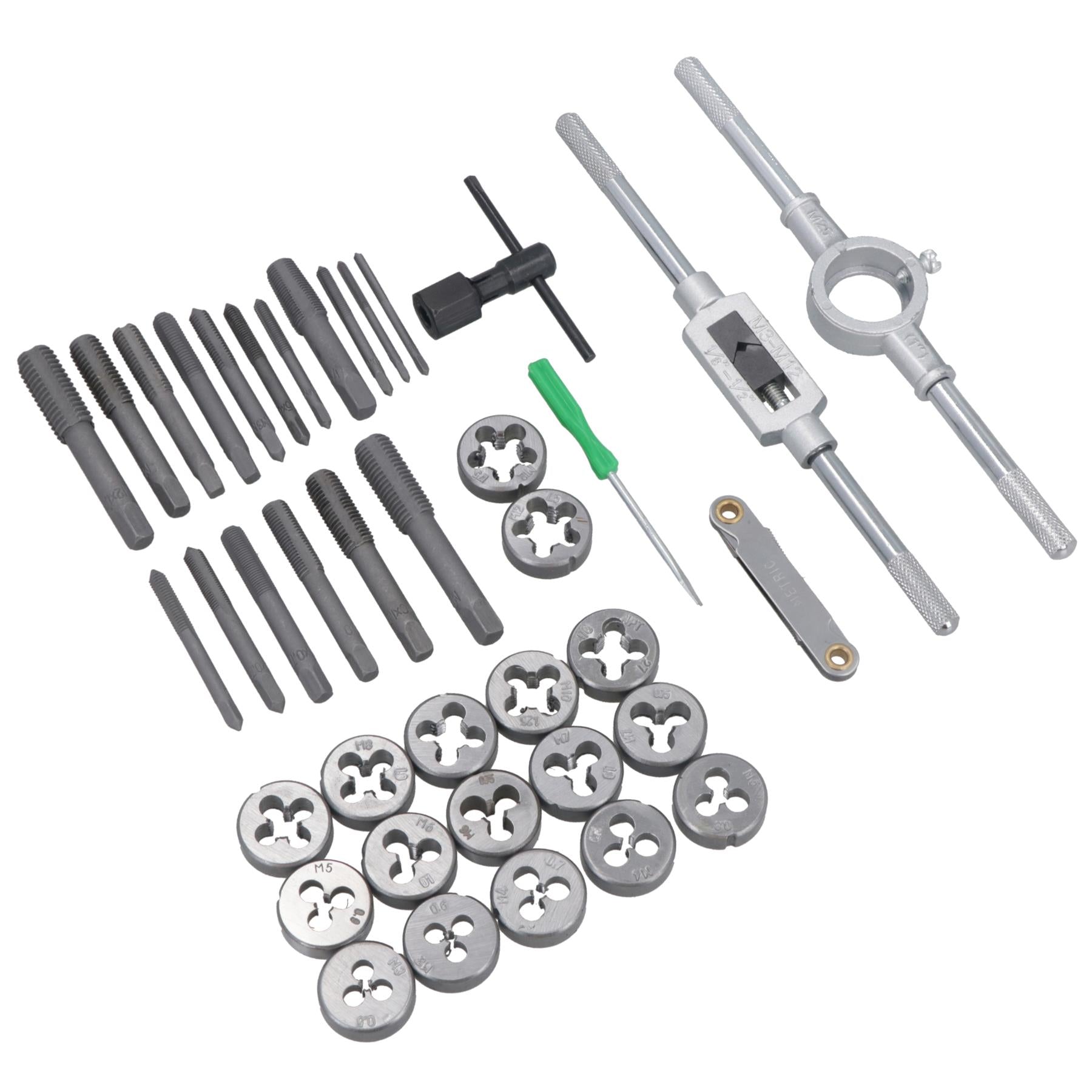 Tap and Die Set Metric 40pc Set M3 to M12 Thread Repair Plug TE435