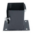 Grey Flush Fit Fence Post Bolt Down Shoe Holder Support 100mm x 100mm