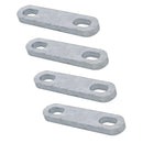 M12 U-Bolt Plate 61mm to 85mm Internal Width Thick Galvanised N-Bolt Backing