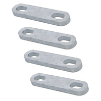 M12 U-Bolt Plate 61mm to 85mm Internal Width Thick Galvanised N-Bolt Backing