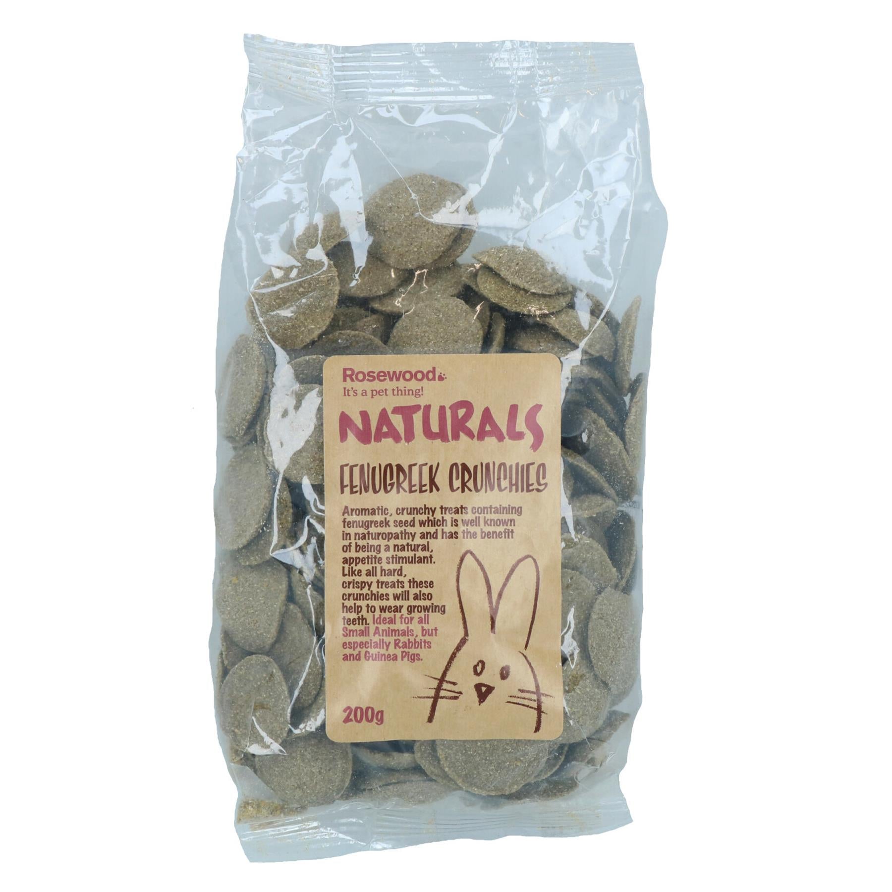 Small Animal Pet Treat Rabbit Guinea Natural Tasty Treat Fenugreek Crunchies