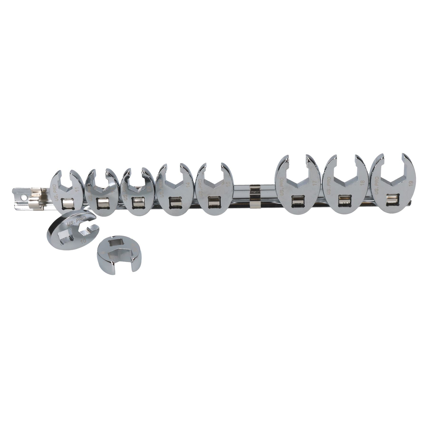 Crowfeet Crowfoot Wrench Crows Feet Spanner Socket 3/8" Drive 10 - 19mm 10pc