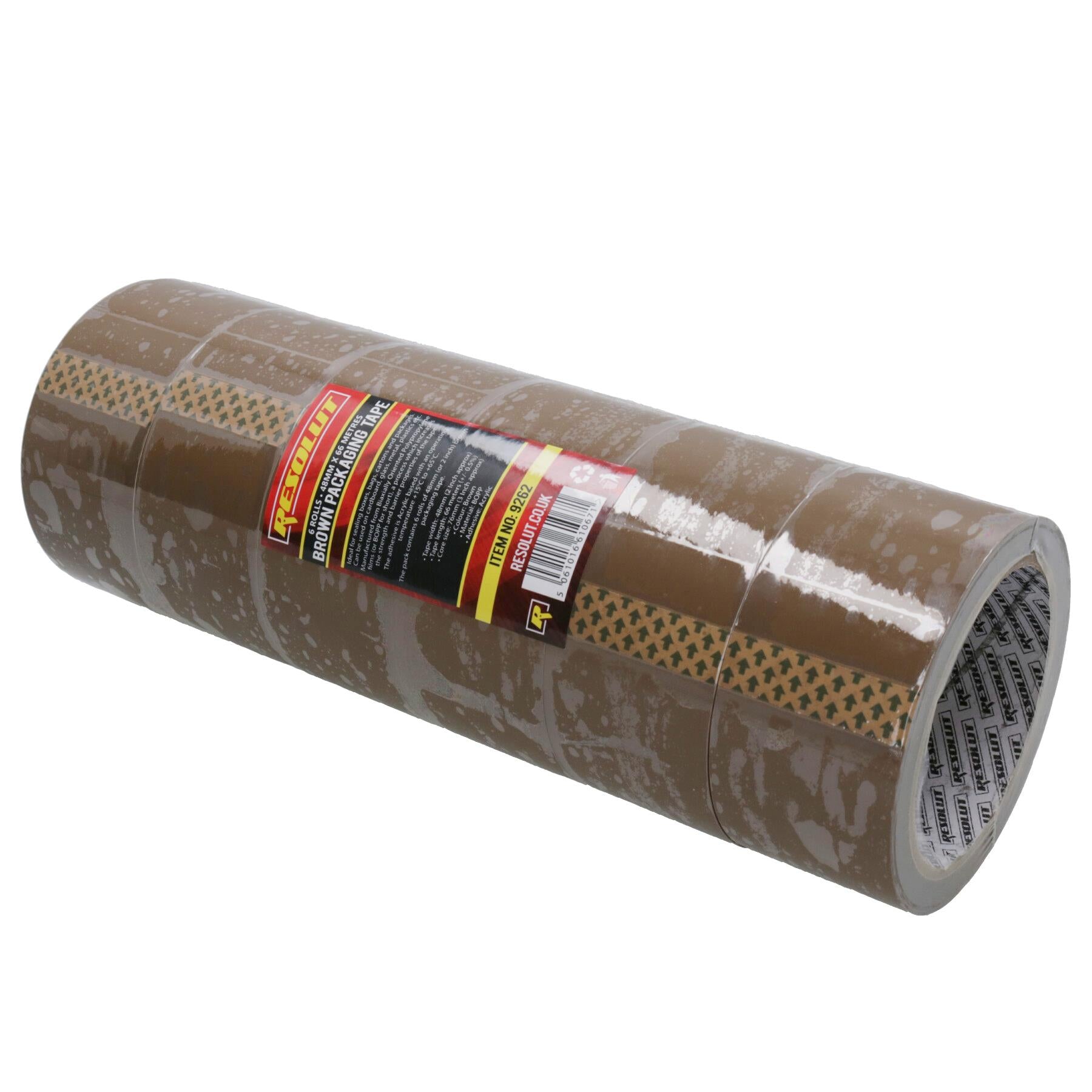 Paketklebeband, braun, 48 mm x 68 m pro Rolle, zum Verschließen, strapazierfähig