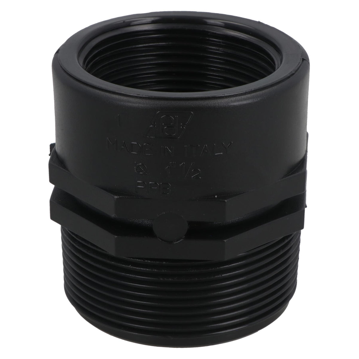 Polypropylene PP Threaded Reducing Socket Male – Female 2in – 1-1/2in BSP