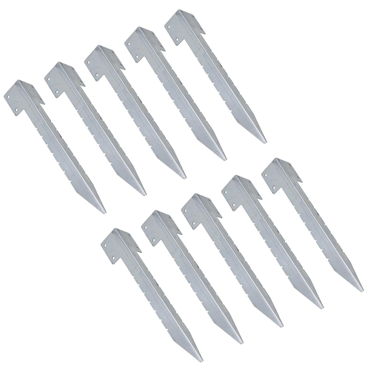 Garden Sleeper Single Corner Support Galvanised Stake Spike 440mm Long