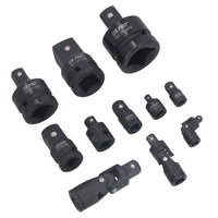 Adaptateur de douille à choc, réducteur élévateur et jeu de joints universels 11 pièces BERGEN AT881