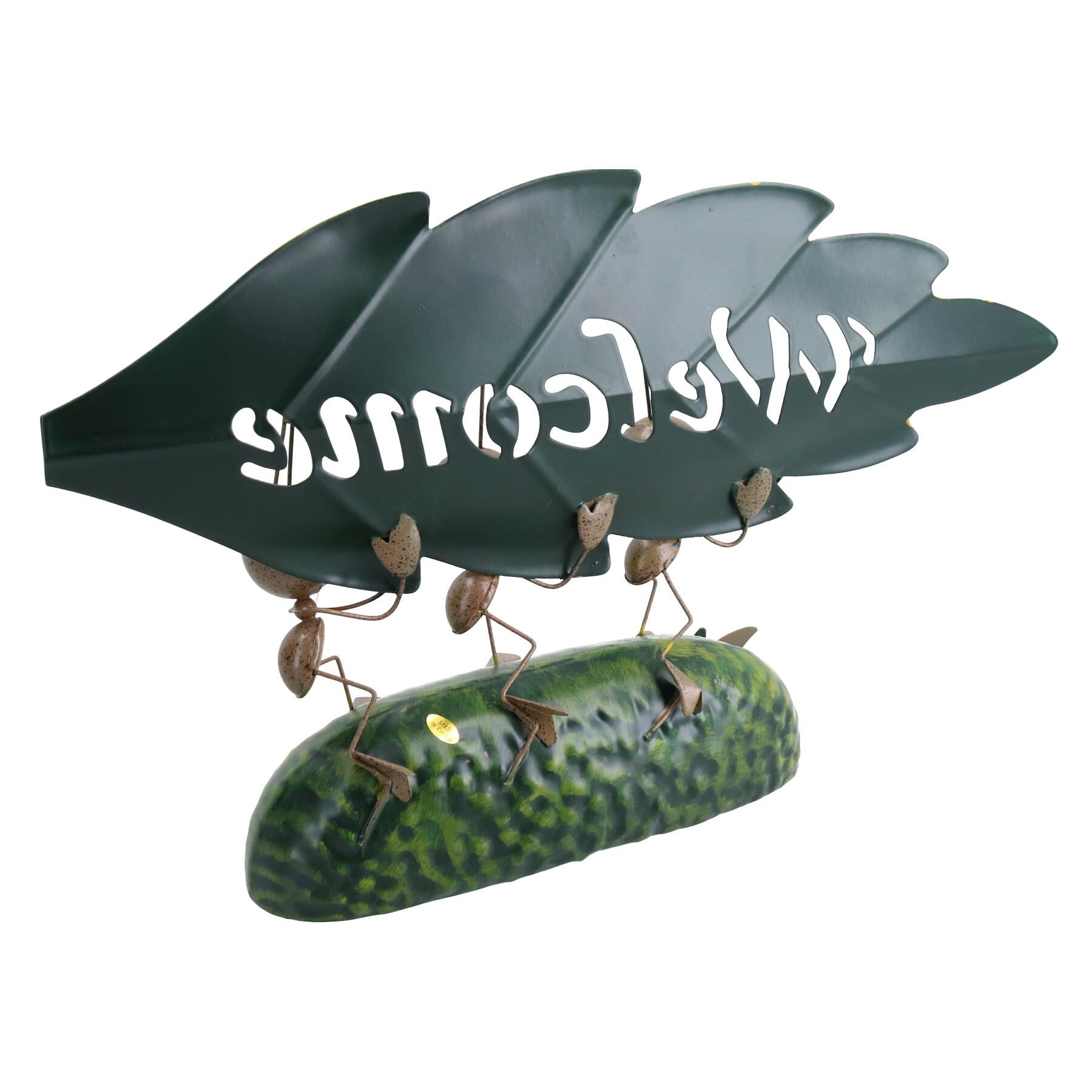 Miniature Life Metal Ant Welcome Trio Garden Home Gift Ornament 6x23x34cm