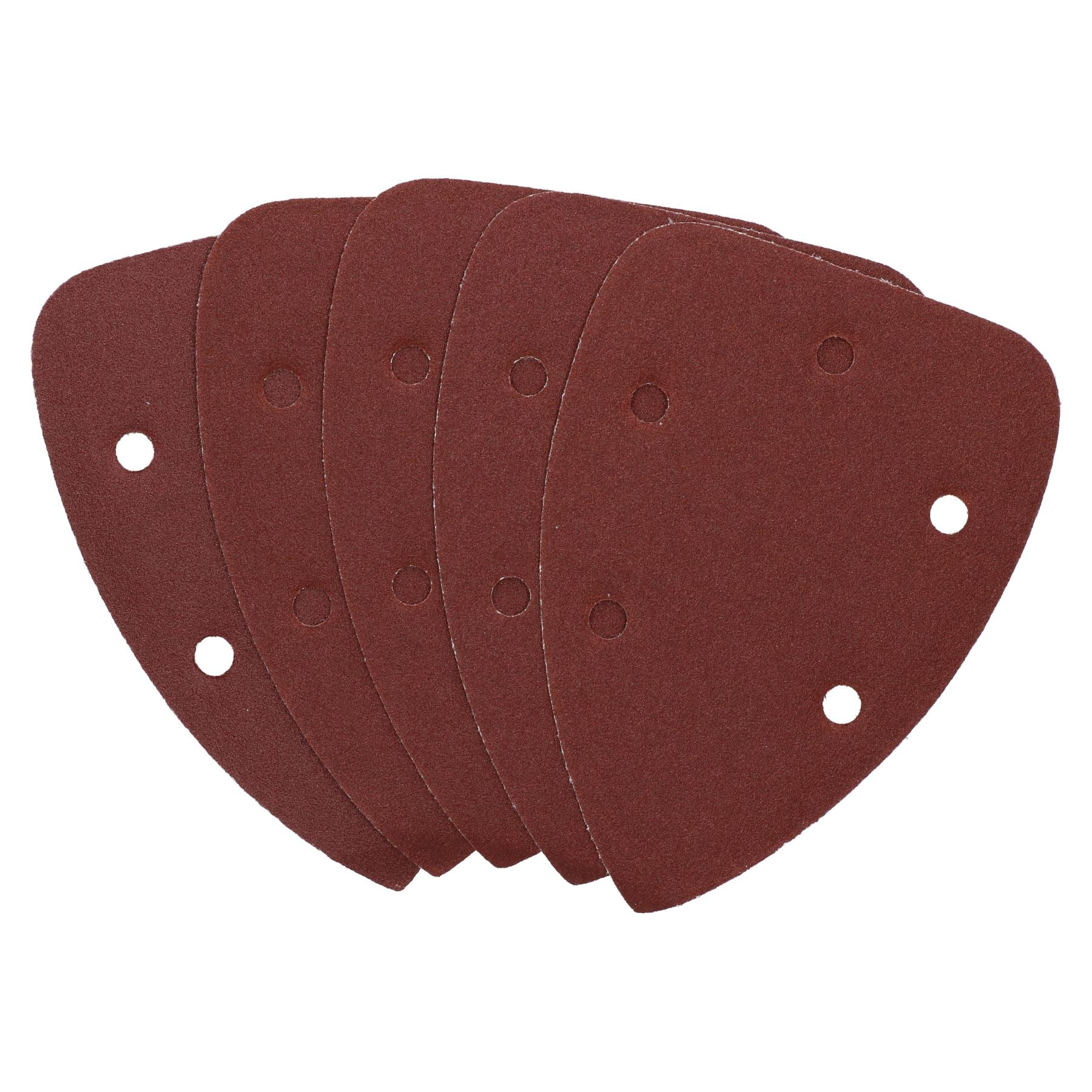 Hook And Loop Detail Sanding Pads Discs 140mm Triangular 120 Grit Fine 100pc