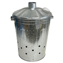 Large Galvanised Incinerator Bin + Lid Garden Rubbish Leaf Waste Burner