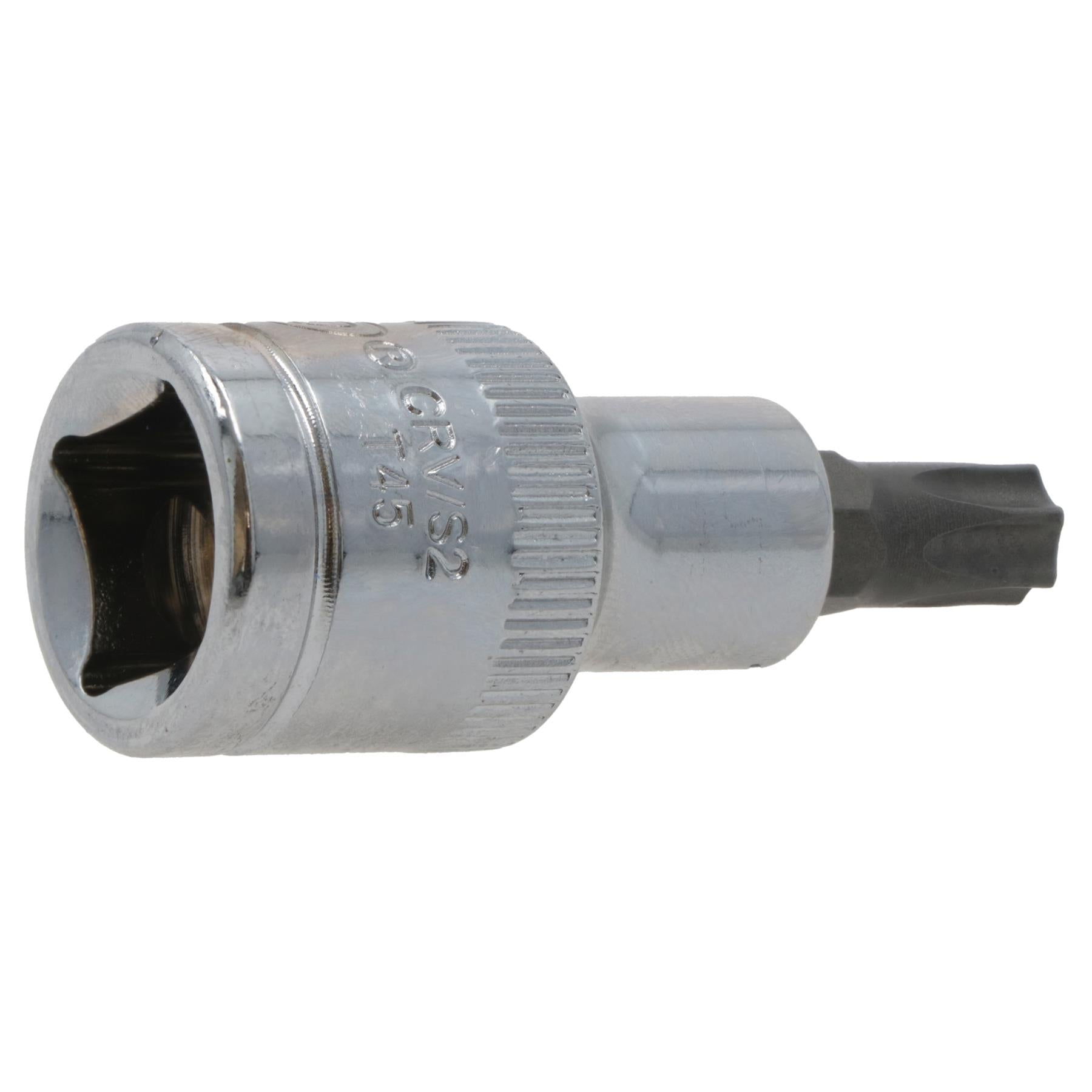 T45 Male Torx Bit Star Socket 1/2" Drive Standard Internal Chrome Vanadium Steel