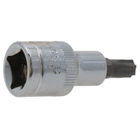 T45 Male Torx Bit Star Socket 1/2" Drive Standard Internal Chrome Vanadium Steel