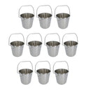 12L Stainless Steel Metal Bucket Pail Water Carrier Greenhouse Garden Plant BBQ