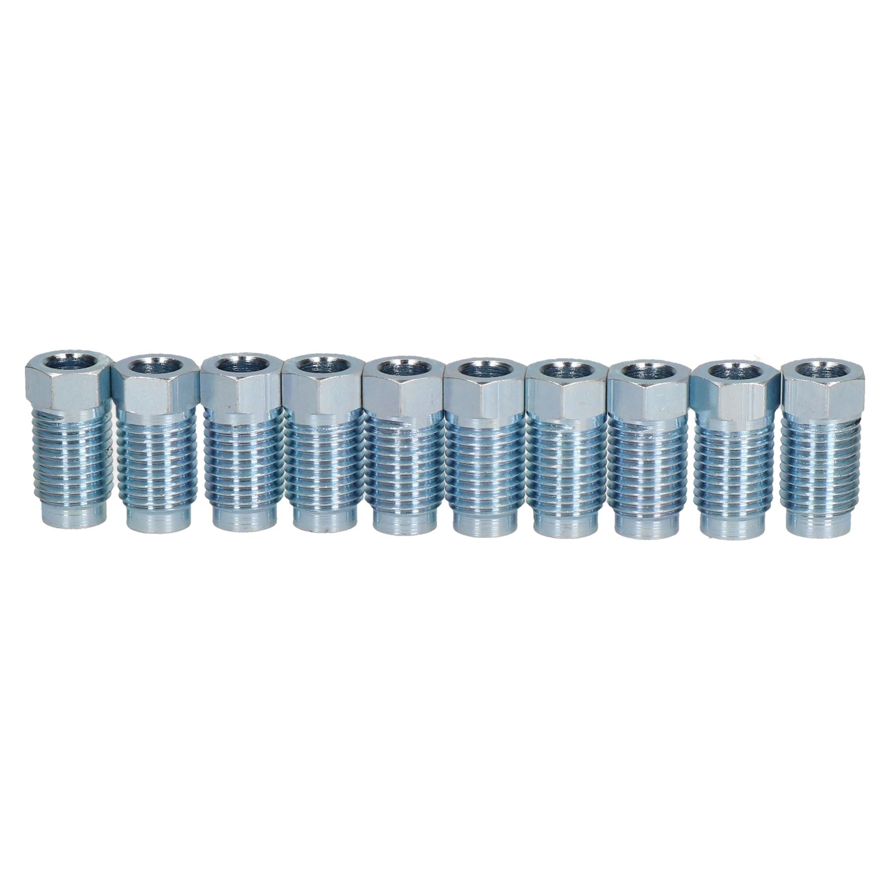 Steel Male Brake Pipe Union Fittings 7/16" x 20 UNF for 1/4" Brake Pipe 10pc