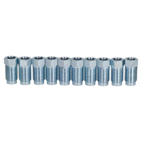 Steel Male Brake Pipe Union Fittings 7/16" x 20 UNF for 1/4" Brake Pipe 10pc