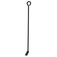 L Ash Rake Scraper, Shovel & Gloves Wood Burner Fire Coal Steel Metal Black