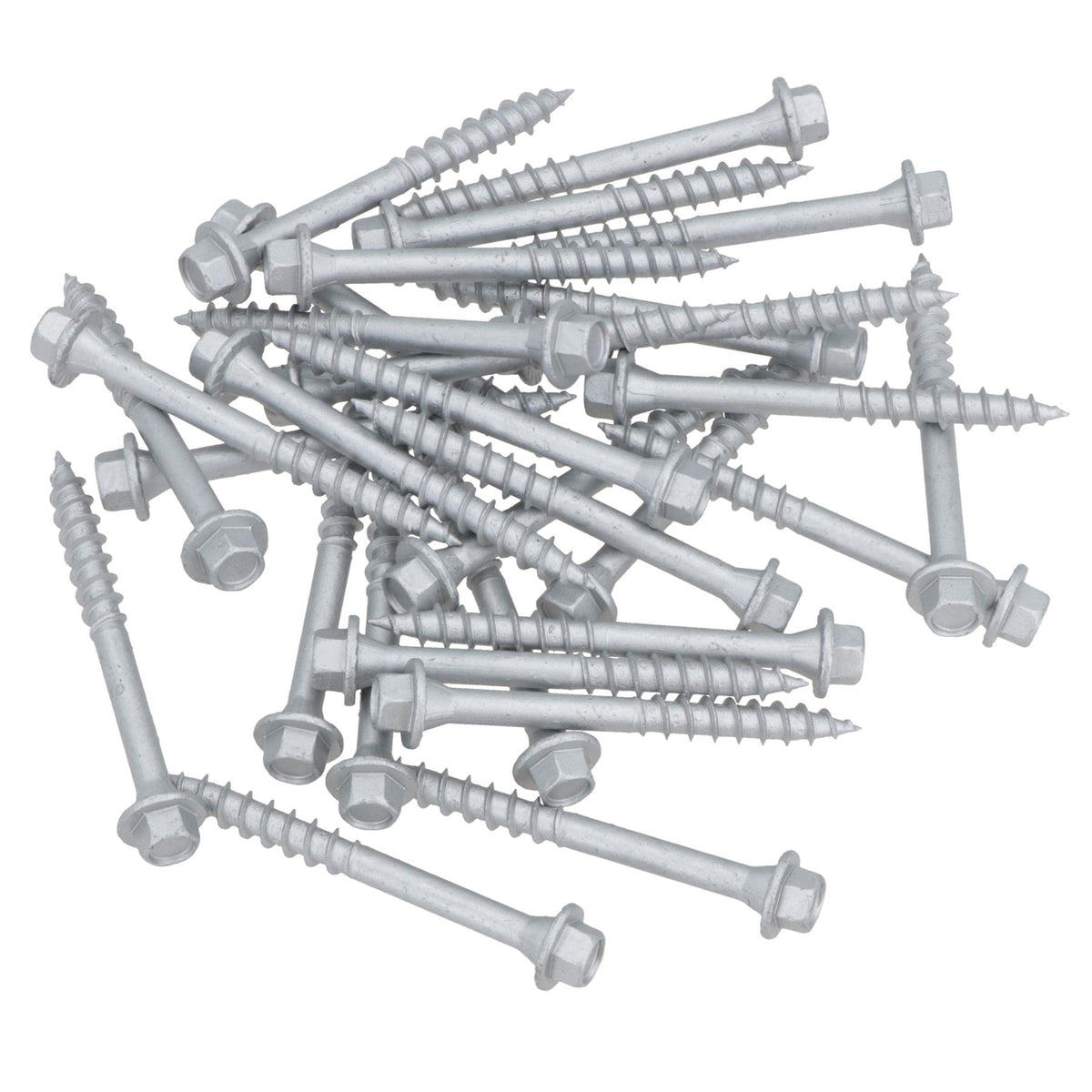 63mm Timber Sleeper Wood Screws For Railway Sleepers Hex Head Silver 30pc