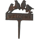 Panneau de bienvenue en fonte avec inscription « Bird Grass » pour jardin, parc, pelouse, cour