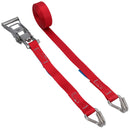 Sangle à cliquet en acier inoxydable pour remorque de bateau 3,7 m 25 mm Crochet à griffe de qualité marine