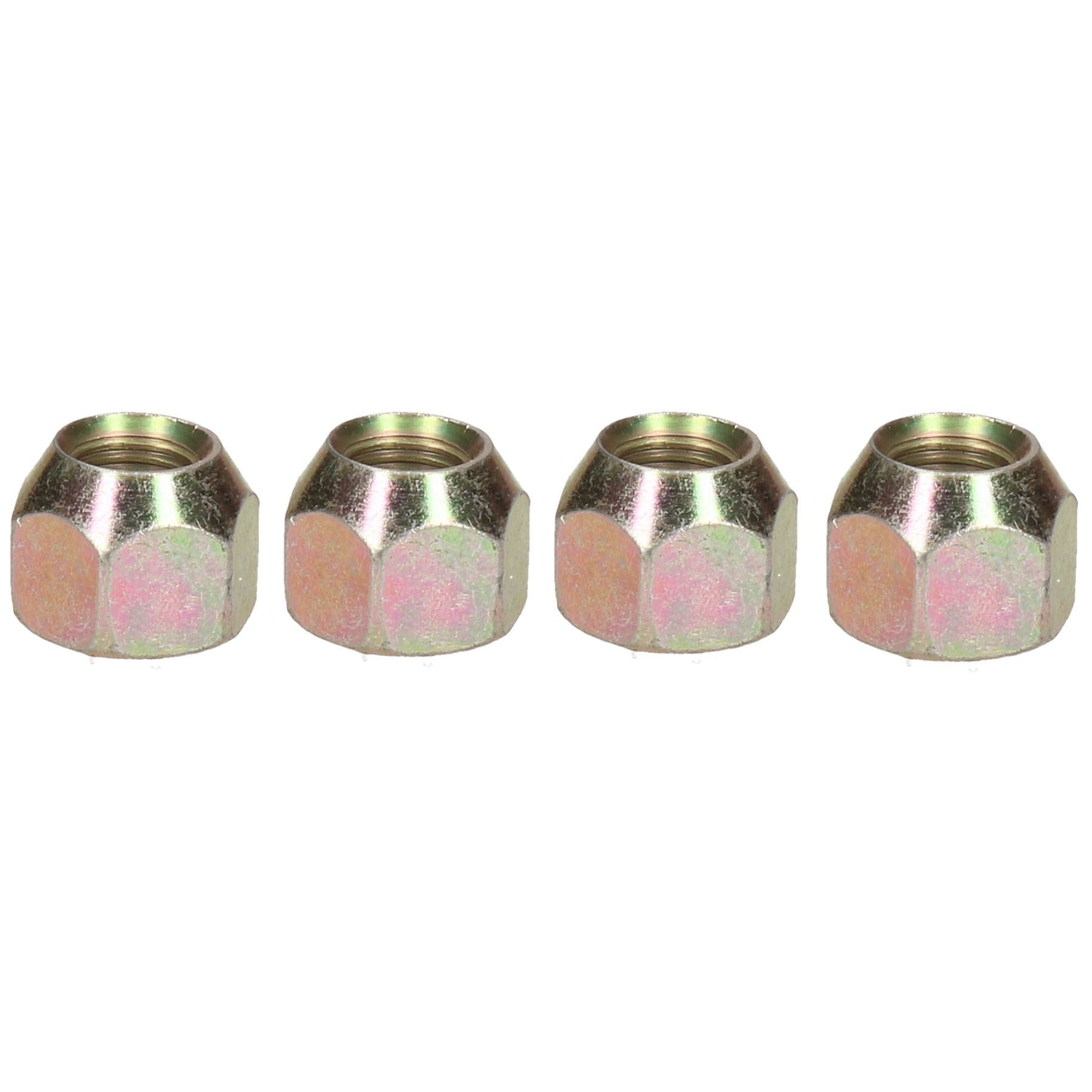 Lot de 4 écrous de roue coniques UNF 3/8" pour moyeux de suspension de remorque